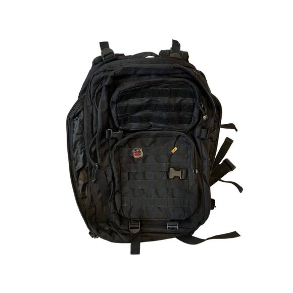 Generic Black Tactical Backpack w Pin